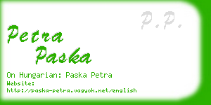 petra paska business card